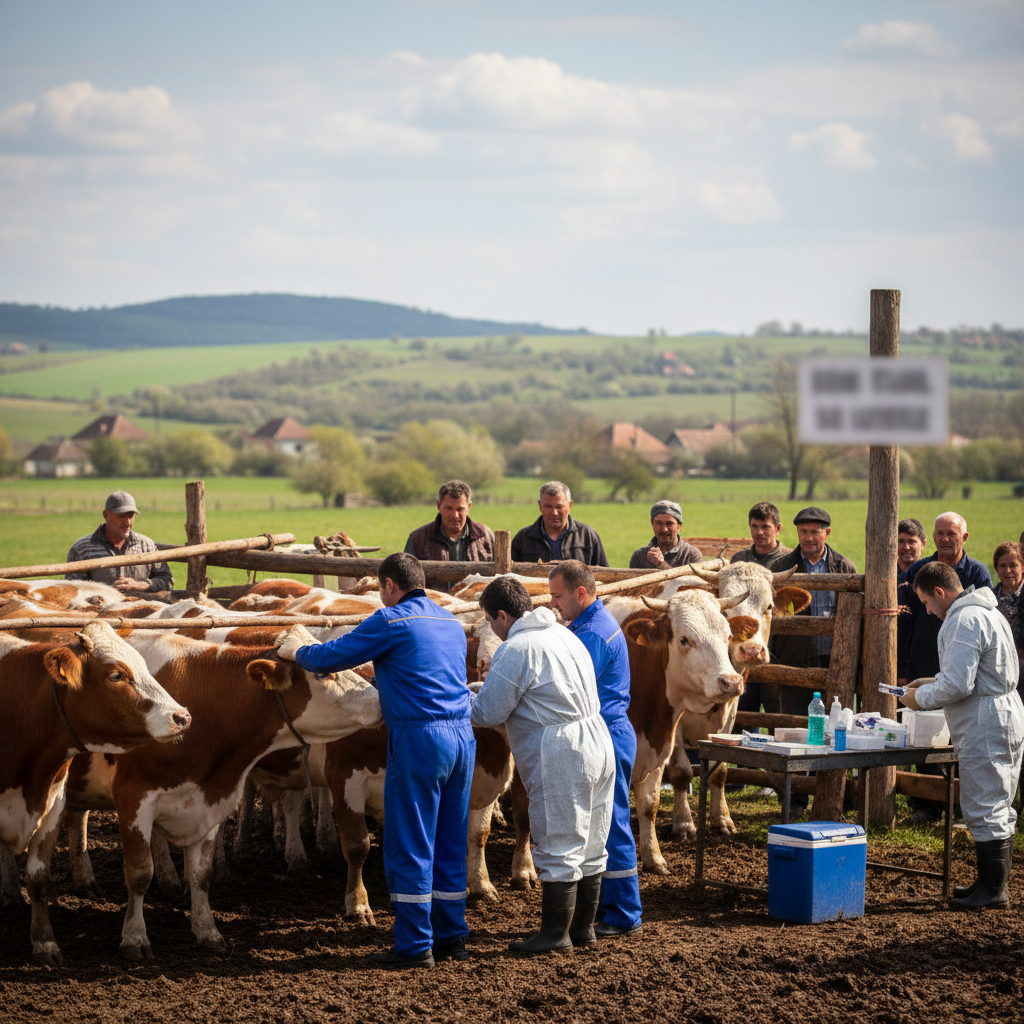 Campanie de vaccinare antirabică pentru bovine în județul Vaslui, după confirmarea a opt cazuri