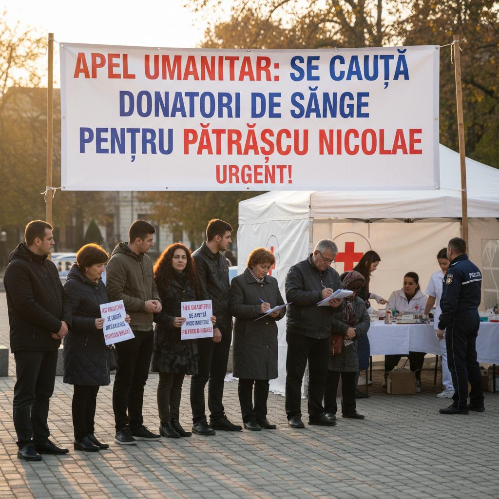 Donatori de sânge necesari pentru Pătrașcu Nicolae în localitate