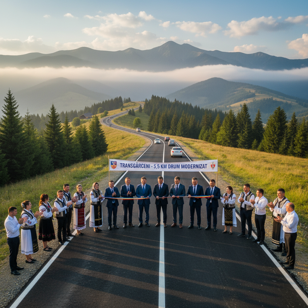 Drum modernizat de 5,5 km inaugurat în comuna Gârceni, nordul județului