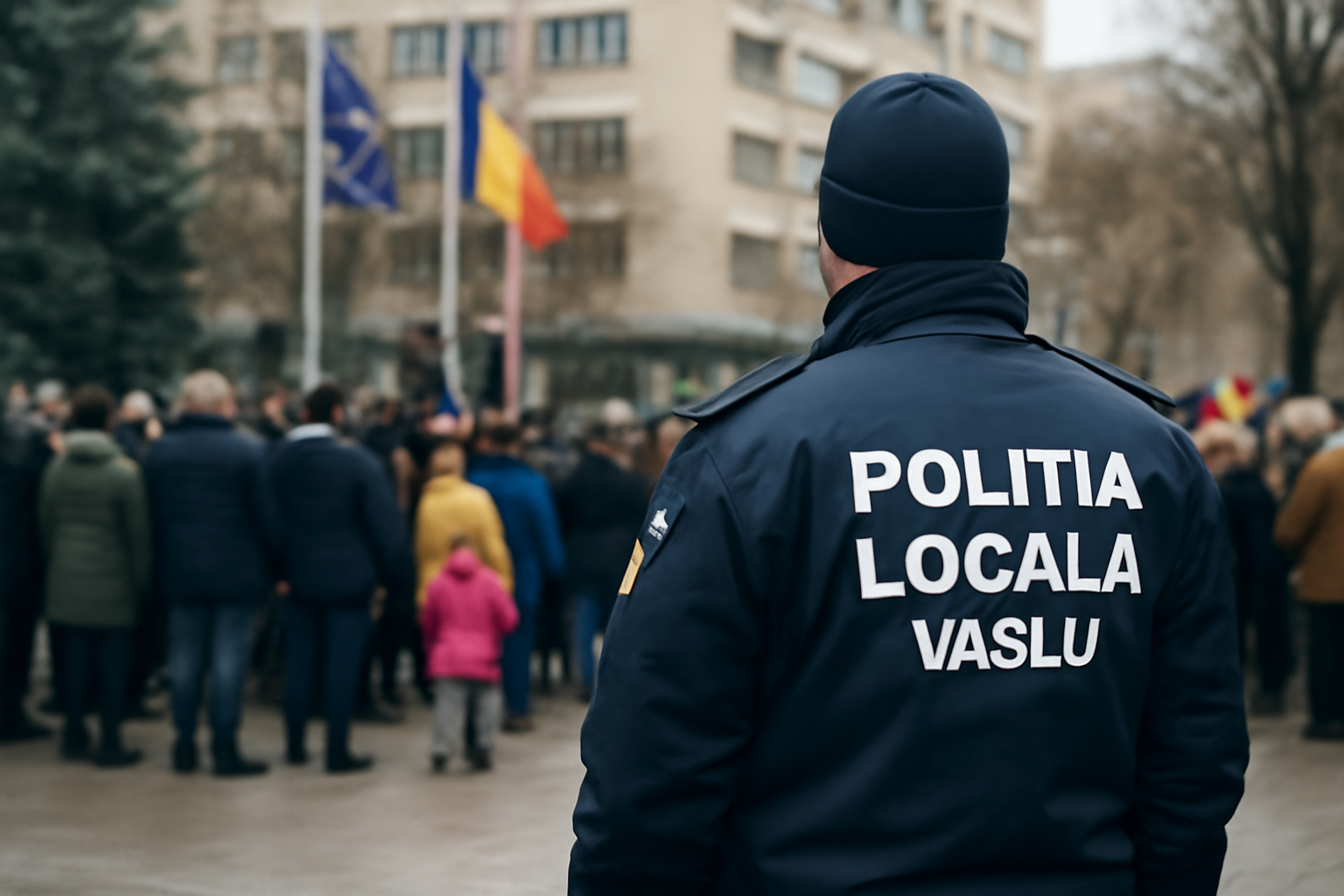 Poliția Locală Vaslui asigură ordinea publică la evenimentele de Ziua Națională din centrul orașului