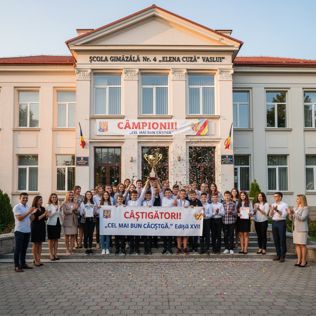 Școala Gimnazială nr. 4 Elena Cuza din Vaslui, victorioasă în etapa finală a concursului Cel mai bun câștigă! ediția a XXI-a