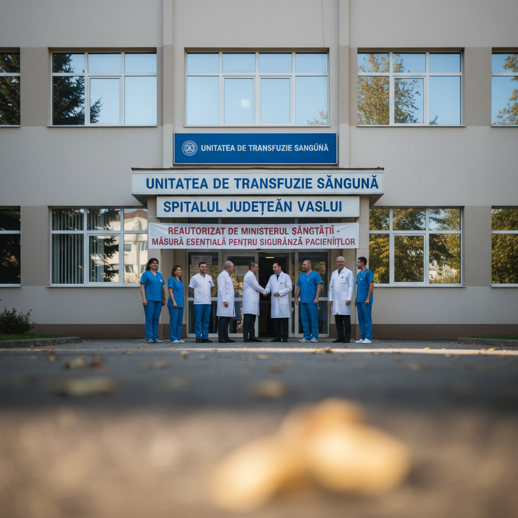 Unitatea de Transfuzie Sanguină reautorizată de Ministerul Sănătății pentru siguranța pacienților